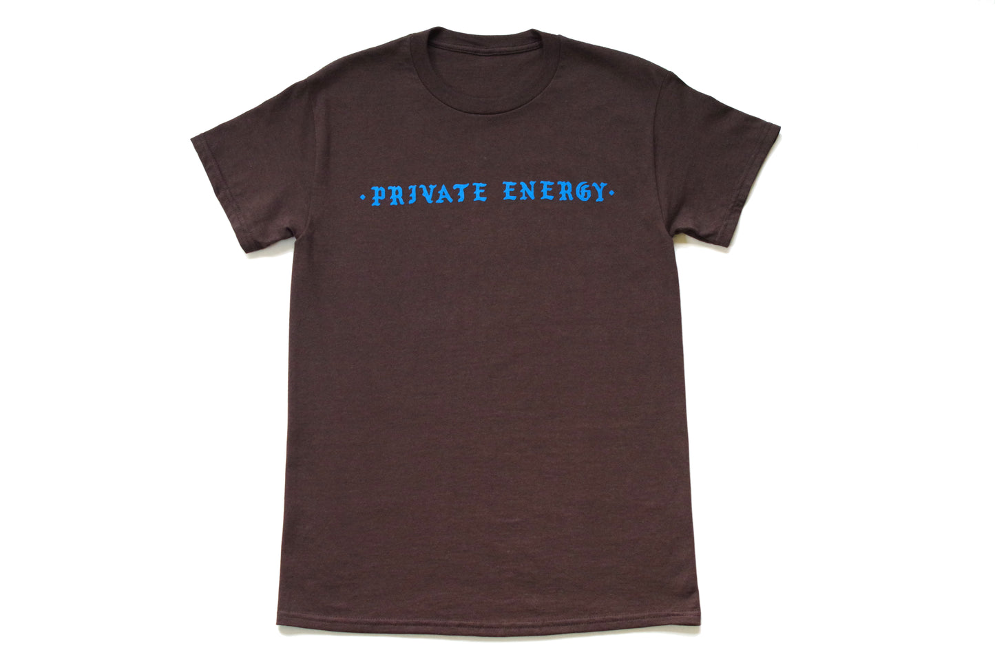 Private Energy Brown and Blue Logo T-shirt